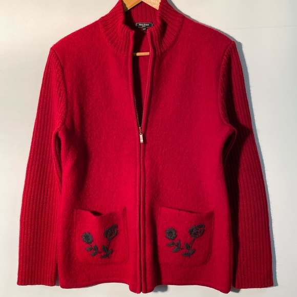 Rino Rossi - full zip wool sweater. Size S - Picture 1 of 11